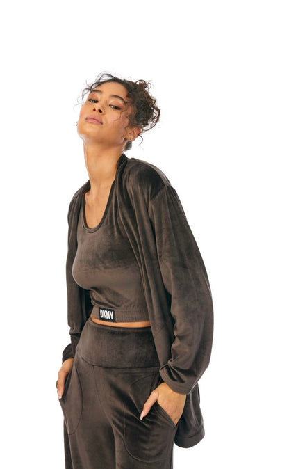 DKNY VELOUR LUXE 3 PIECE  JAVA SUIT