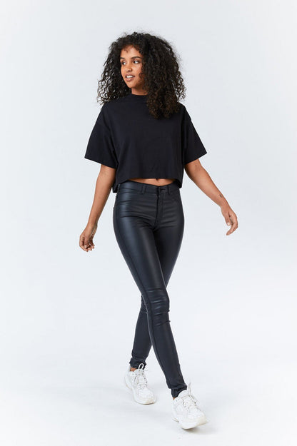 DR.DENIM PLENTY BLACK LEATHER