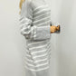LARASFASHION GREY STRIPE JUMPER DRESS