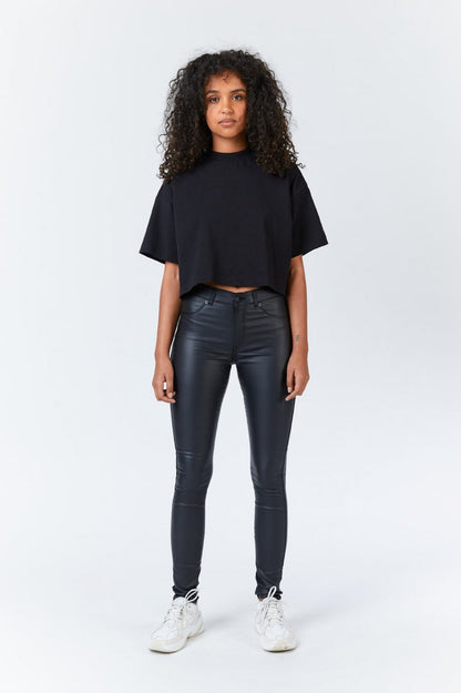 DR.DENIM PLENTY BLACK LEATHER